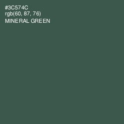 #3C574C - Mineral Green Color Image
